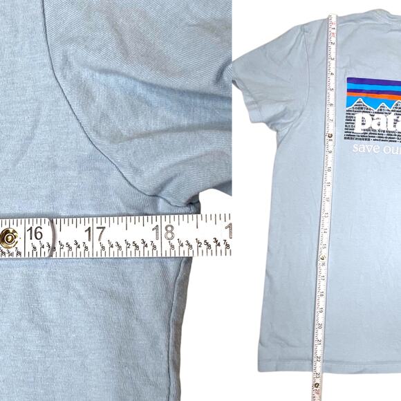 Patagonia Graphic Tee Womens S Blue Sustainable Fashion Environmental Eco Nature - Picture 6 of 9